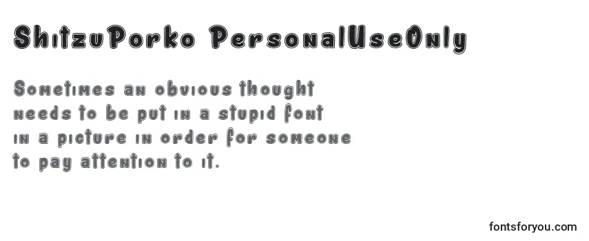 ShitzuPorko PersonalUseOnly-fontti