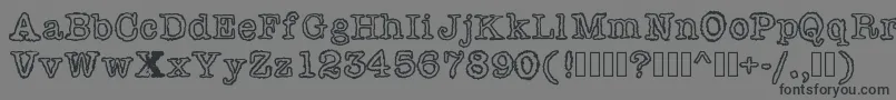 フォントShiverforyou – 黒い文字の灰色の背景