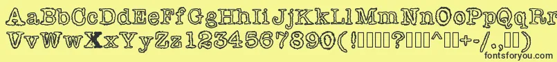 Shiverforyou Font – Black Fonts on Yellow Background