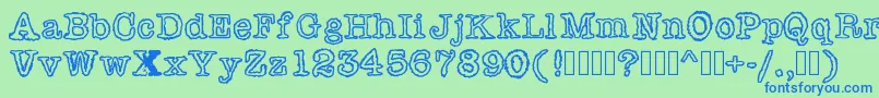 Shiverforyou Font – Blue Fonts on Green Background