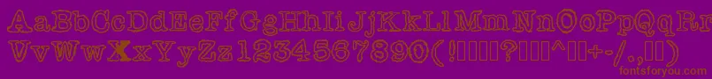 Shiverforyou Font – Brown Fonts on Purple Background