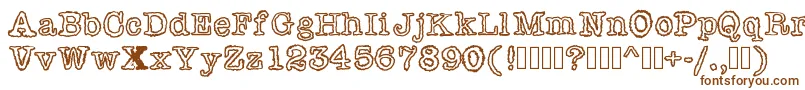 Шрифт Shiverforyou – коричневые шрифты на белом фоне