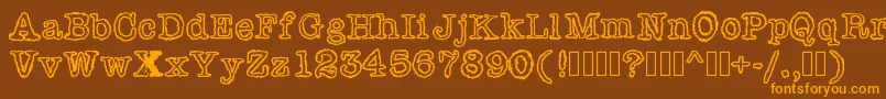 Shiverforyou Font – Orange Fonts on Brown Background