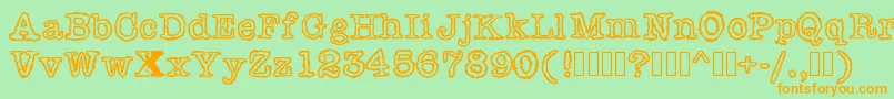 Shiverforyou Font – Orange Fonts on Green Background