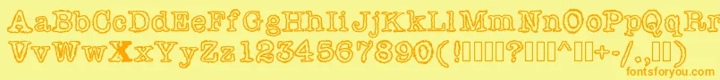 Shiverforyou Font – Orange Fonts on Yellow Background