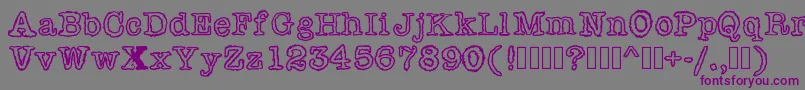 フォントShiverforyou – 紫色のフォント、灰色の背景