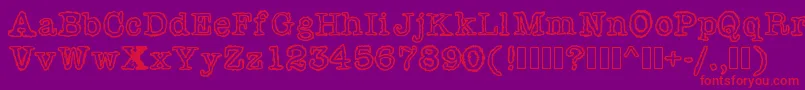 Shiverforyou Font – Red Fonts on Purple Background