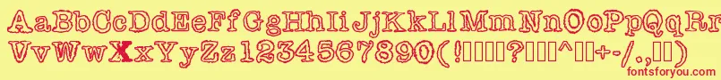 Shiverforyou Font – Red Fonts on Yellow Background