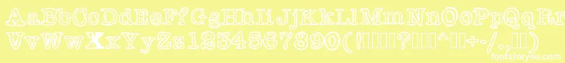 Shiverforyou Font – White Fonts on Yellow Background