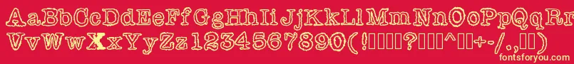 Shiverforyou Font – Yellow Fonts on Red Background