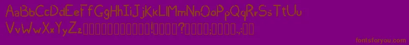 Шрифт Shivers Regular  – коричневые шрифты на фиолетовом фоне