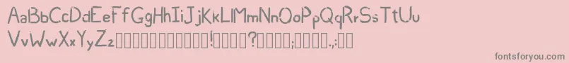 フォントShivers Regular  – ピンクの背景に灰色の文字