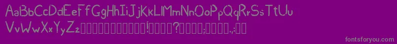 Shivers Regular -fontti – harmaat kirjasimet violetilla taustalla