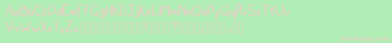 Shivers Regular -fontti – vaaleanpunaiset fontit vihreällä taustalla
