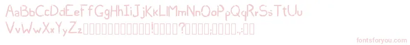 フォントShivers Regular  – 白い背景にピンクのフォント