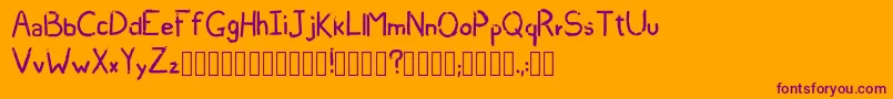 Shivers Regular  Font – Purple Fonts on Orange Background