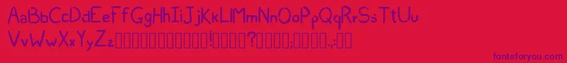 Shivers Regular  Font – Purple Fonts on Red Background