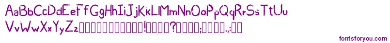 フォントShivers Regular  – 白い背景に紫のフォント