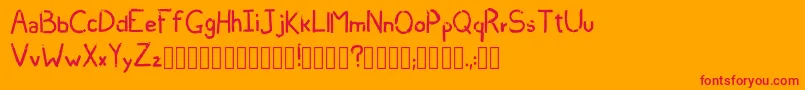 Shivers Regular  Font – Red Fonts on Orange Background