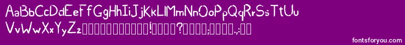 Shivers Regular -fontti – valkoiset fontit violetilla taustalla