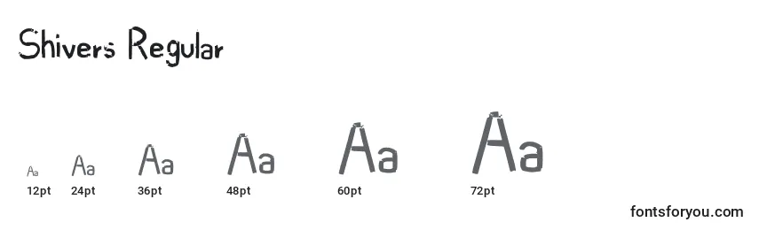 Shivers Regular  Font Sizes