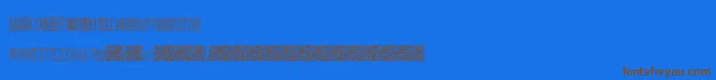 ShockColours Font – Brown Fonts on Blue Background