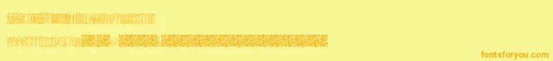 ShockColours Font – Orange Fonts on Yellow Background