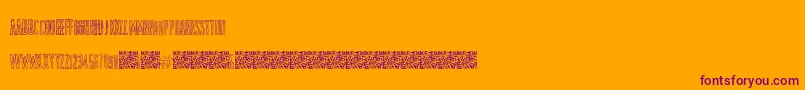 ShockColours Font – Purple Fonts on Orange Background