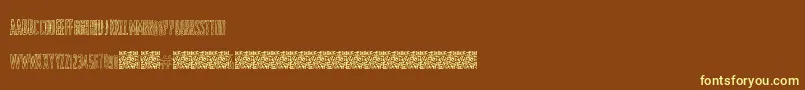 ShockColours Font – Yellow Fonts on Brown Background