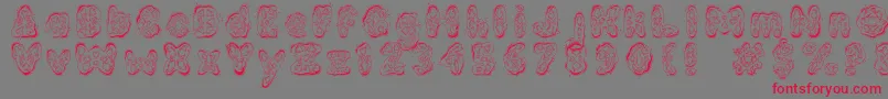 KembangGoyang Font – Red Fonts on Gray Background