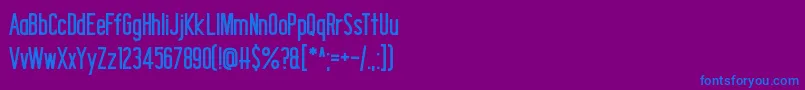 フォントShocking Headline DF – 紫色の背景に青い文字