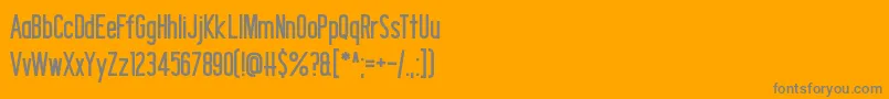 フォントShocking Headline DF – オレンジの背景に灰色の文字