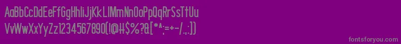 フォントShocking Headline DF – 紫の背景に灰色の文字