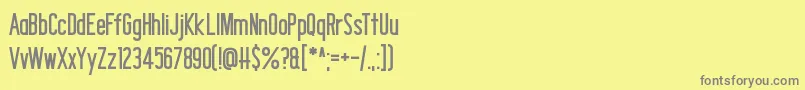 Shocking Headline DF Font – Gray Fonts on Yellow Background