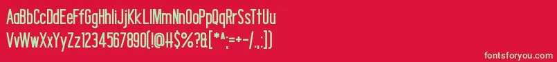 フォントShocking Headline DF – 赤い背景に緑の文字