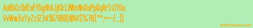 Shocking Headline DF Font – Orange Fonts on Green Background
