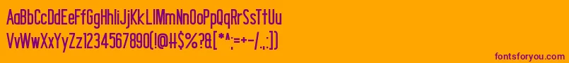 Shocking Headline DF Font – Purple Fonts on Orange Background