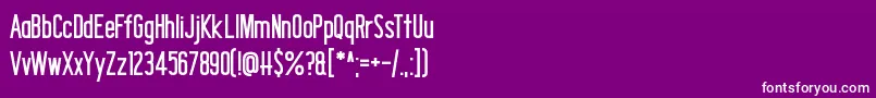 フォントShocking Headline DF – 紫の背景に白い文字