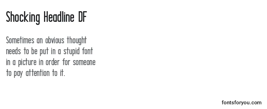 Review of the Shocking Headline DF Font