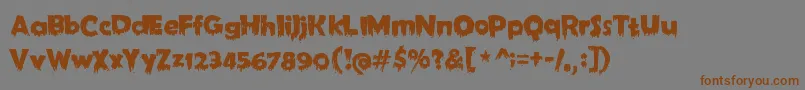 Czcionka shocktober – brązowe czcionki na szarym tle