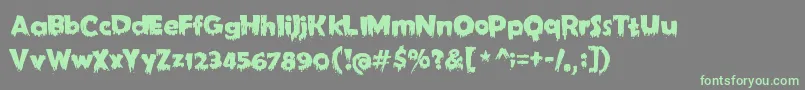 shocktober Font – Green Fonts on Gray Background