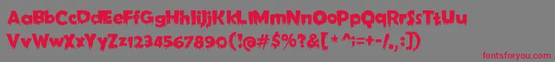 shocktober-Schriftart – Rote Schriften auf grauem Hintergrund
