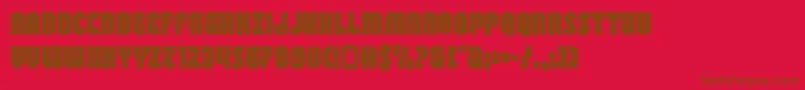 shogunate Font – Brown Fonts on Red Background
