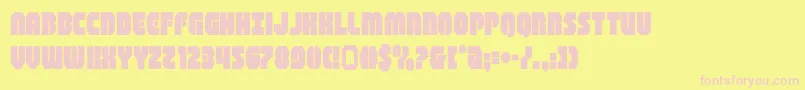 shogunate Font – Pink Fonts on Yellow Background