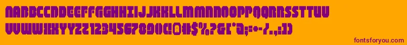 shogunate Font – Purple Fonts on Orange Background