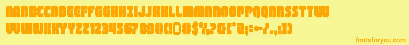 shogunate Font – Orange Fonts on Yellow Background