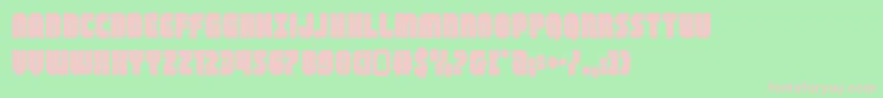 shogunate Font – Pink Fonts on Green Background