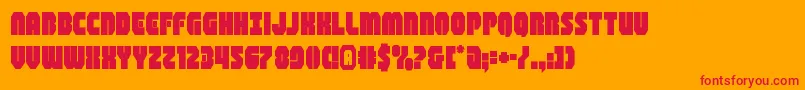 shogunate Font – Red Fonts on Orange Background