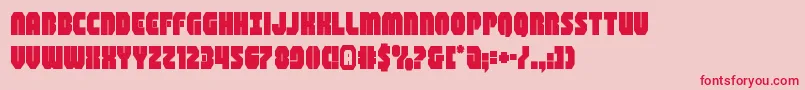 shogunate-Schriftart – Rote Schriften auf rosa Hintergrund