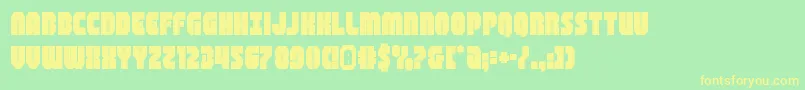 shogunate Font – Yellow Fonts on Green Background